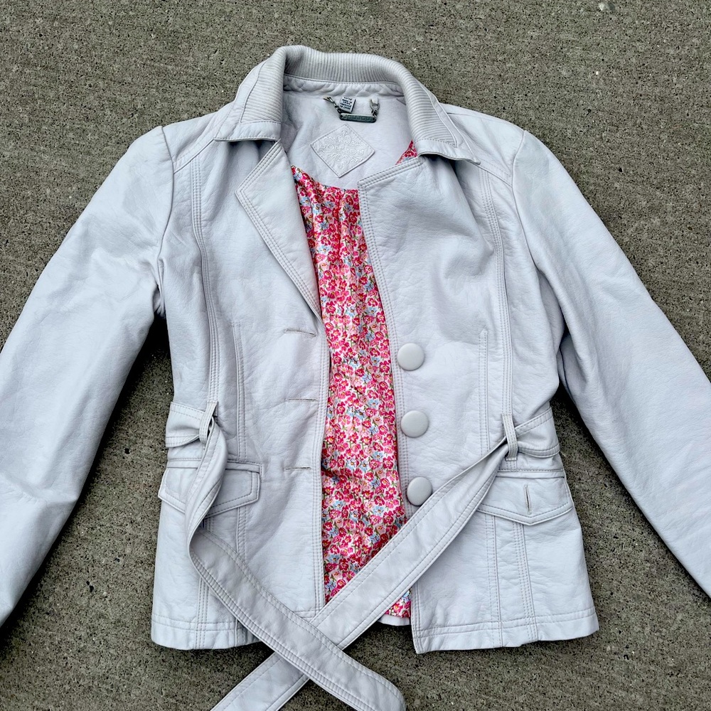 White leather jacket